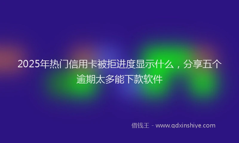 2025年热门信用卡被拒进度显示什么，分享五个逾期太多能下款软件
