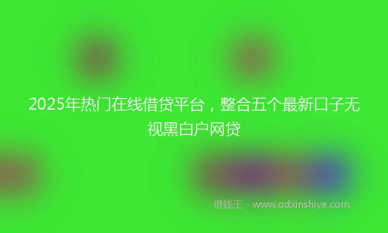 2025年热门在线借贷平台，整合五个最新口子无视黑白户网贷