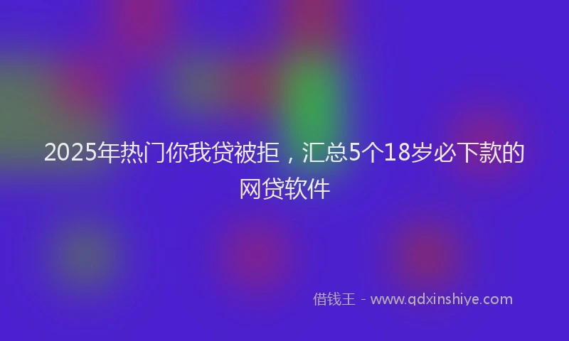 2025年热门你我贷被拒，汇总5个18岁必下款的网贷软件