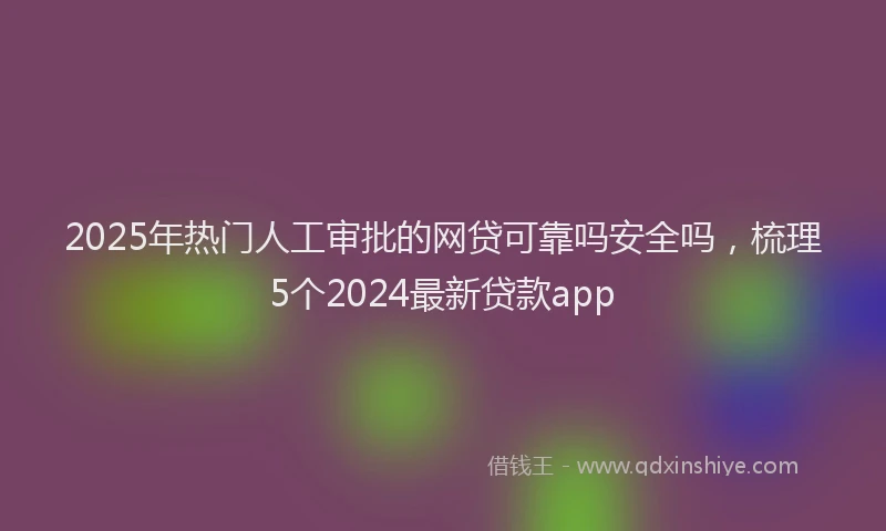 2025年热门人工审批的网贷可靠吗安全吗，梳理5个2024最新贷款app