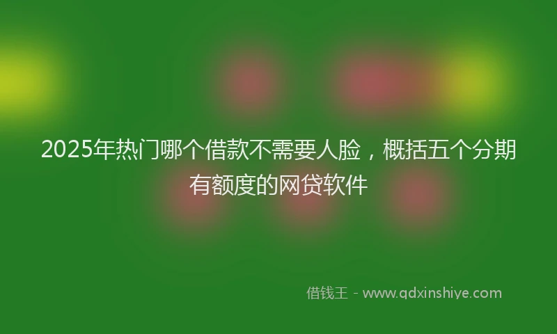 2025年热门哪个借款不需要人脸，概括五个分期有额度的网贷软件