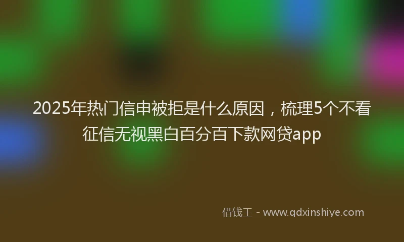 2025年热门信申被拒是什么原因，梳理5个不看征信无视黑白百分百下款网贷app