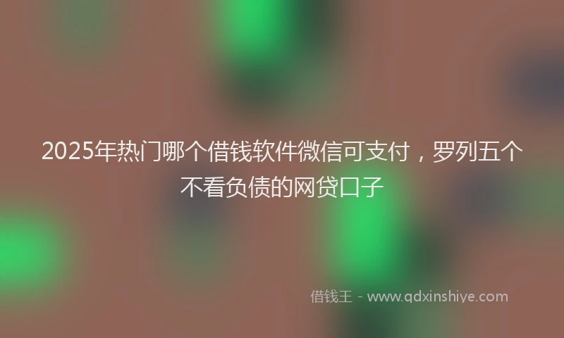 2025年热门哪个借钱软件微信可支付，罗列五个不看负债的网贷口子