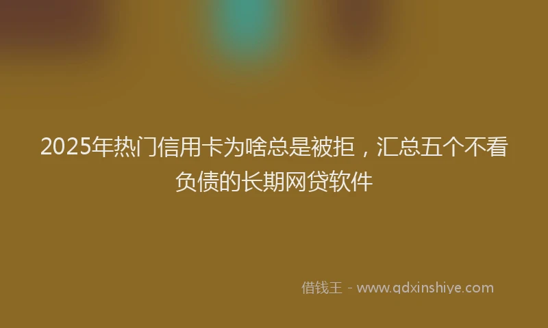 2025年热门信用卡为啥总是被拒，汇总五个不看负债的长期网贷软件