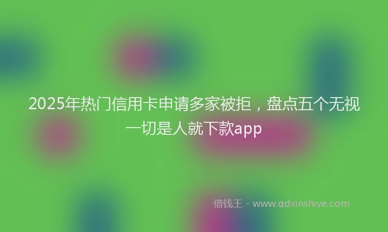 2025年热门信用卡申请多家被拒，盘点五个无视一切是人就下款app