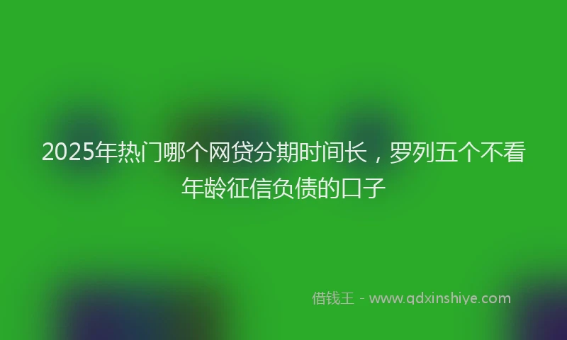 2025年热门哪个网贷分期时间长，罗列五个不看年龄征信负债的口子