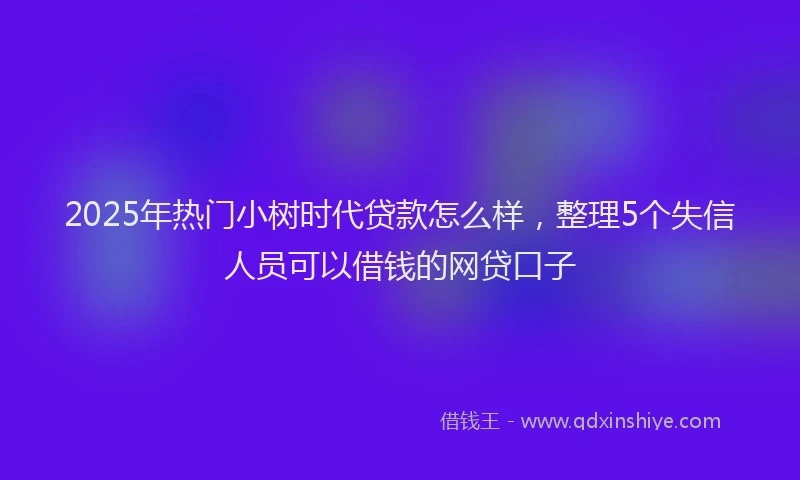 2025年热门小树时代贷款怎么样，整理5个失信人员可以借钱的网贷口子