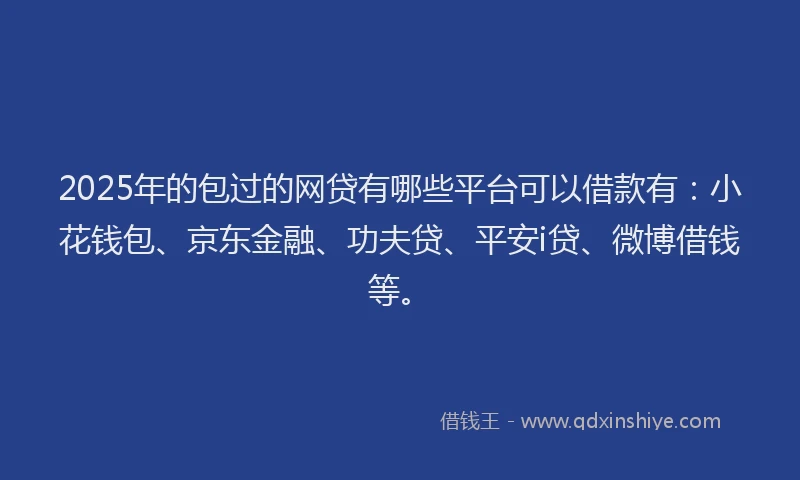 2025年的包过的网贷有哪些平台可以借款有：小花钱包、京东金融、功夫贷、平安i贷、微博借钱等。