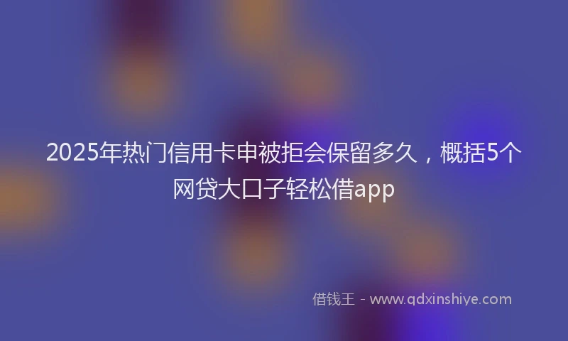 2025年热门信用卡申被拒会保留多久，概括5个网贷大口子轻松借app