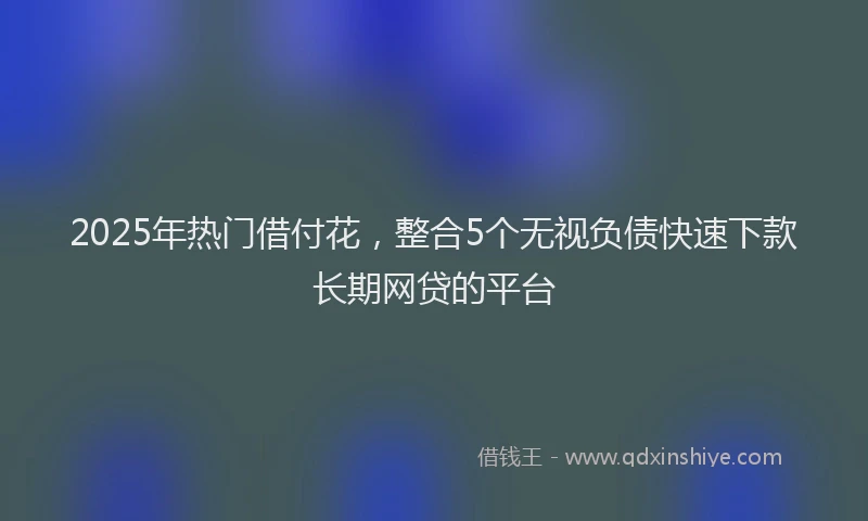2025年热门借付花，整合5个无视负债快速下款长期网贷的平台