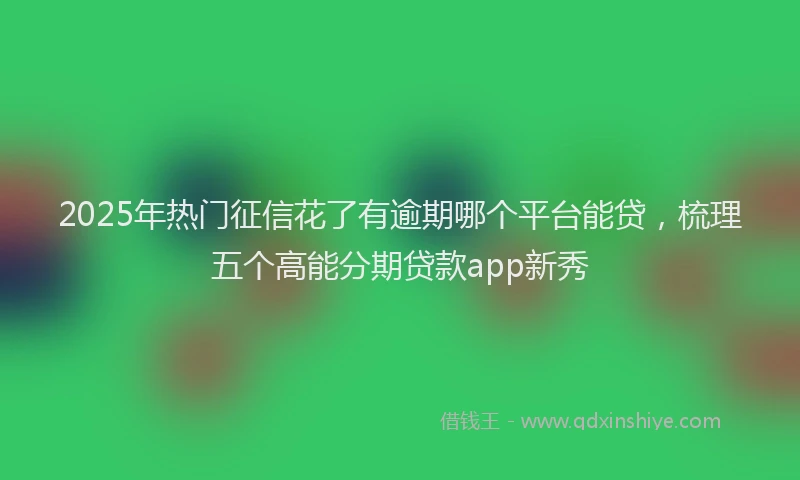 2025年热门征信花了有逾期哪个平台能贷，梳理五个高能分期贷款app新秀
