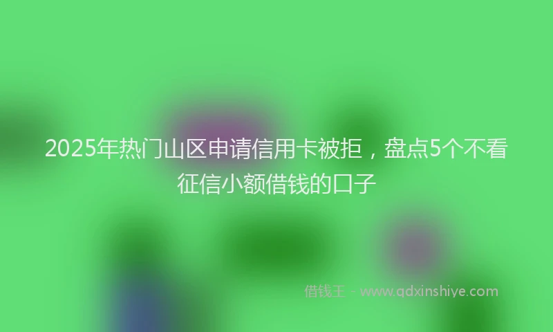 2025年热门山区申请信用卡被拒，盘点5个不看征信小额借钱的口子