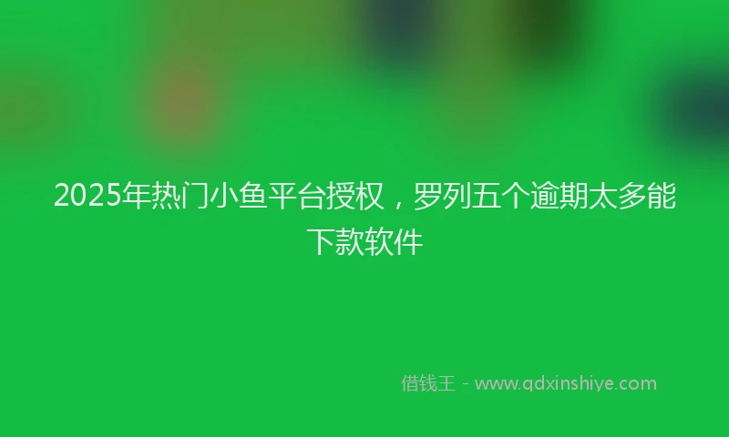 2025年热门小鱼平台授权，罗列五个逾期太多能下款软件