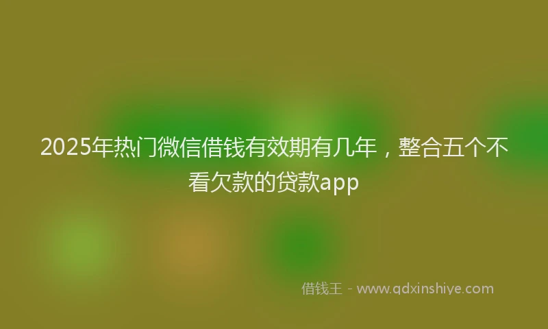 2025年热门微信借钱有效期有几年，整合五个不看欠款的贷款app