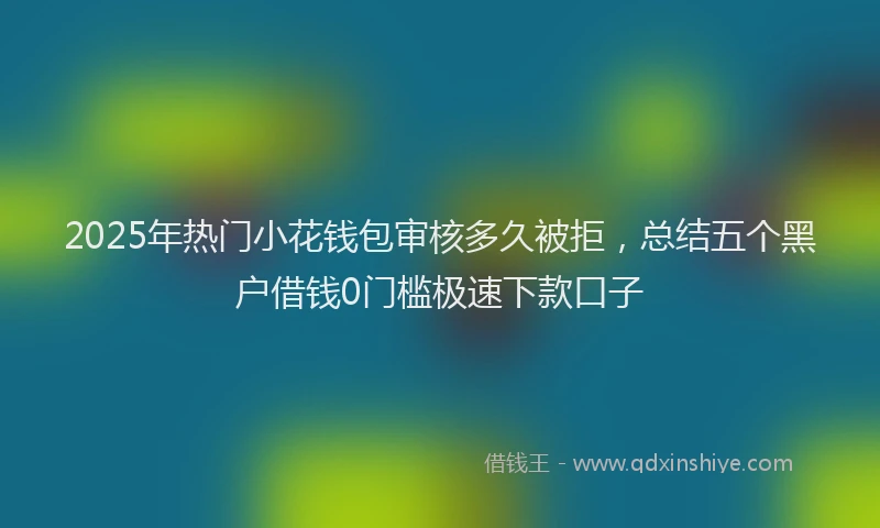 2025年热门小花钱包审核多久被拒，总结五个黑户借钱0门槛极速下款口子