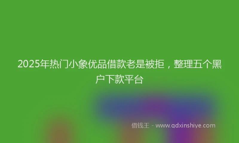 2025年热门小象优品借款老是被拒，整理五个黑户下款平台