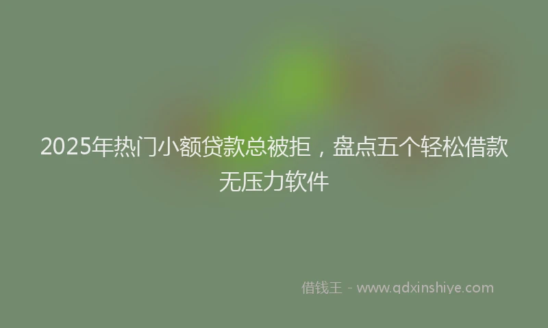 2025年热门小额贷款总被拒，盘点五个轻松借款无压力软件