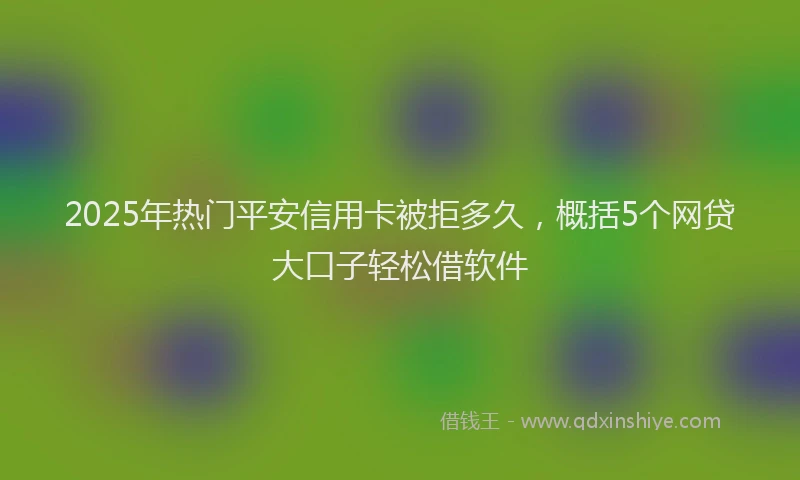 2025年热门平安信用卡被拒多久，概括5个网贷大口子轻松借软件