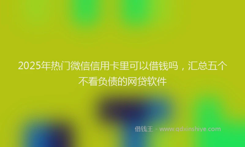 2025年热门微信信用卡里可以借钱吗，汇总五个不看负债的网贷软件