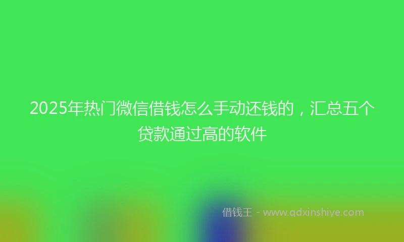 2025年热门微信借钱怎么手动还钱的，汇总五个贷款通过高的软件