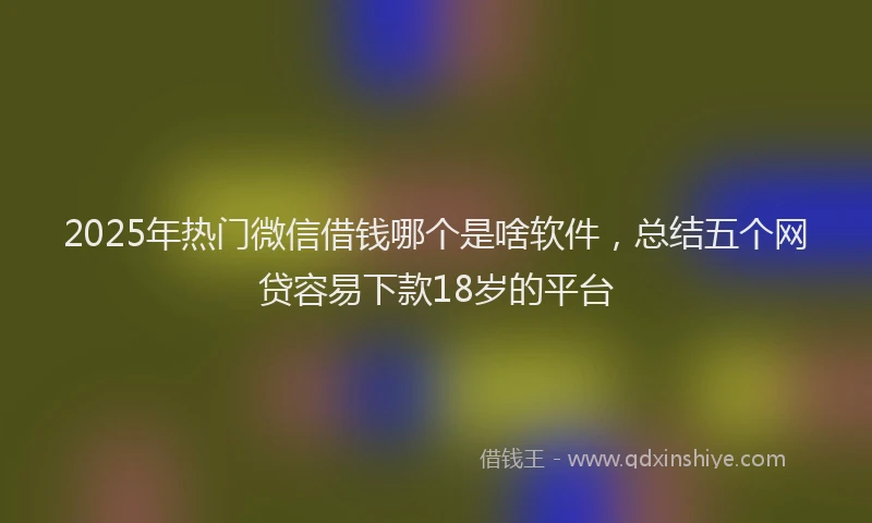 2025年热门微信借钱哪个是啥软件，总结五个网贷容易下款18岁的平台