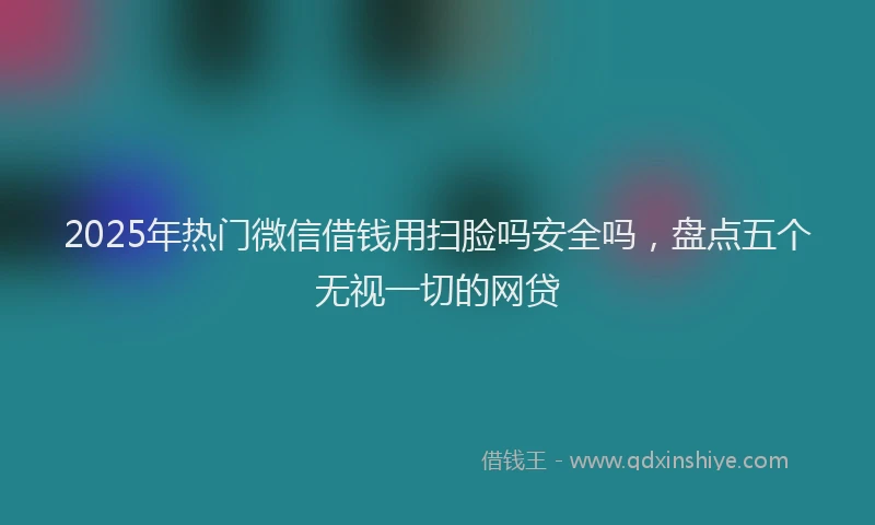 2025年热门微信借钱用扫脸吗安全吗，盘点五个无视一切的网贷