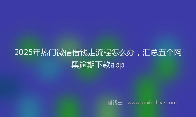 2025年热门微信借钱走流程怎么办，汇总五个网黑逾期下款app