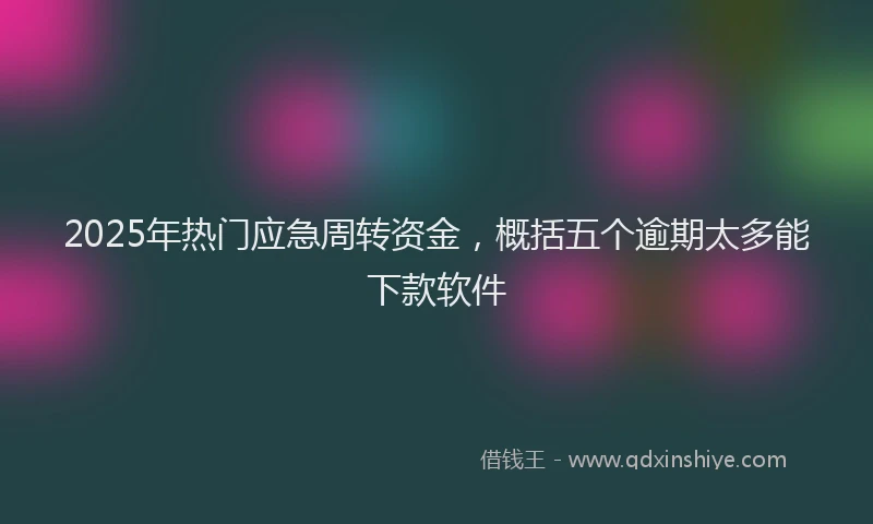 2025年热门应急周转资金，概括五个逾期太多能下款软件