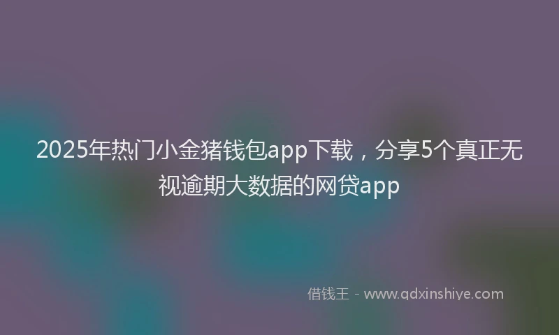 2025年热门小金猪钱包app下载，分享5个真正无视逾期大数据的网贷app