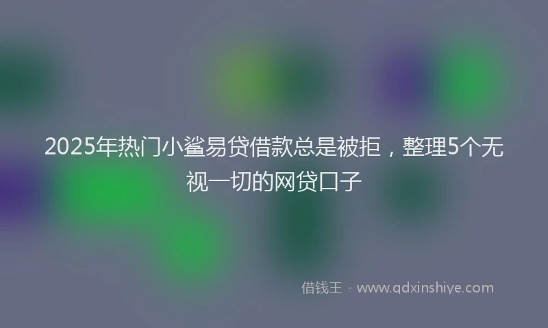 2025年热门小鲨易贷借款总是被拒，整理5个无视一切的网贷口子