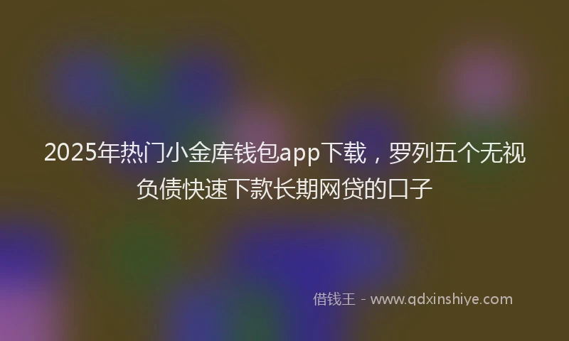 2025年热门小金库钱包app下载，罗列五个无视负债快速下款长期网贷的口子