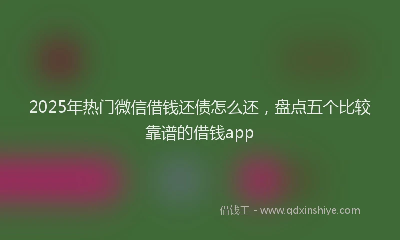 2025年热门微信借钱还债怎么还，盘点五个比较靠谱的借钱app