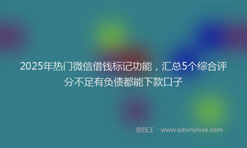 2025年热门微信借钱标记功能，汇总5个综合评分不足有负债都能下款口子