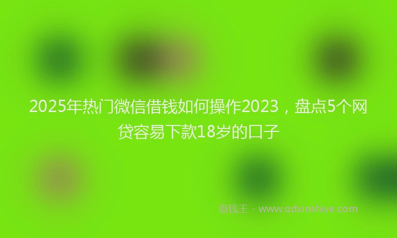 2025年热门微信借钱如何操作2023，盘点5个网贷容易下款18岁的口子
