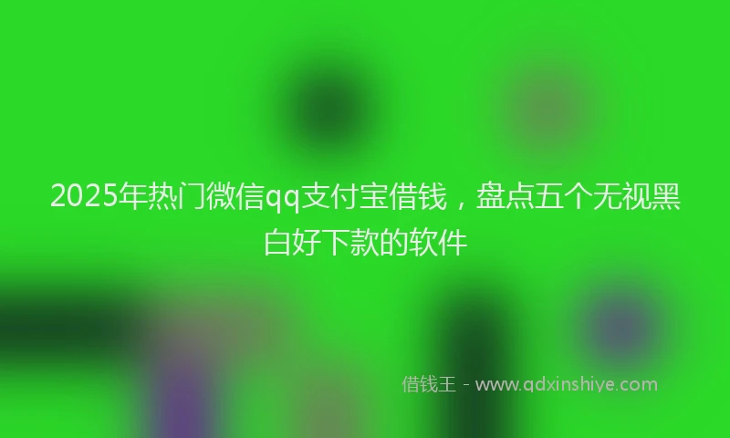 2025年热门微信qq支付宝借钱，盘点五个无视黑白好下款的软件