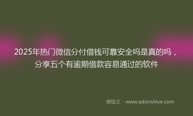 2025年热门微信分付借钱可靠安全吗是真的吗，分享五个有逾期借款容易通过的软件