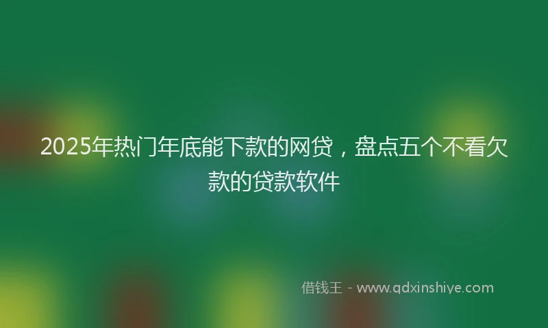 2025年热门年底能下款的网贷，盘点五个不看欠款的贷款软件
