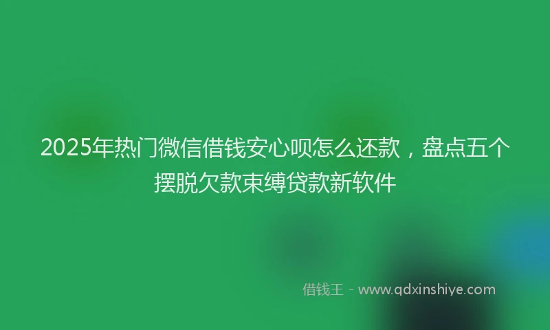 2025年热门微信借钱安心呗怎么还款，盘点五个摆脱欠款束缚贷款新软件