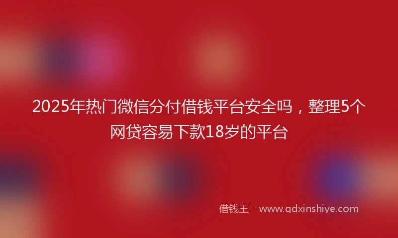 2025年热门微信分付借钱平台安全吗，整理5个网贷容易下款18岁的平台