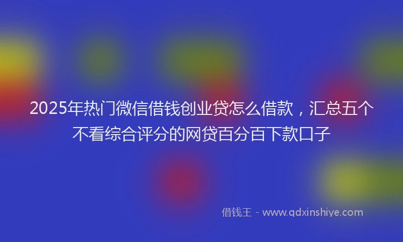 2025年热门微信借钱创业贷怎么借款，汇总五个不看综合评分的网贷百分百下款口子