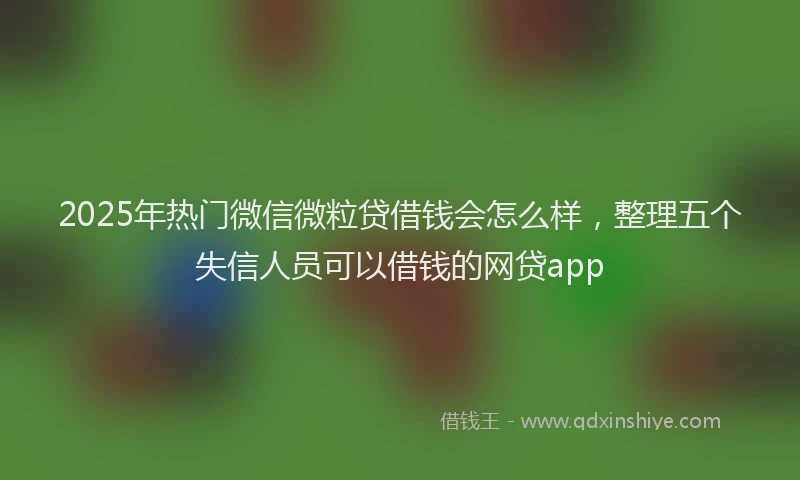 2025年热门微信微粒贷借钱会怎么样，整理五个失信人员可以借钱的网贷app