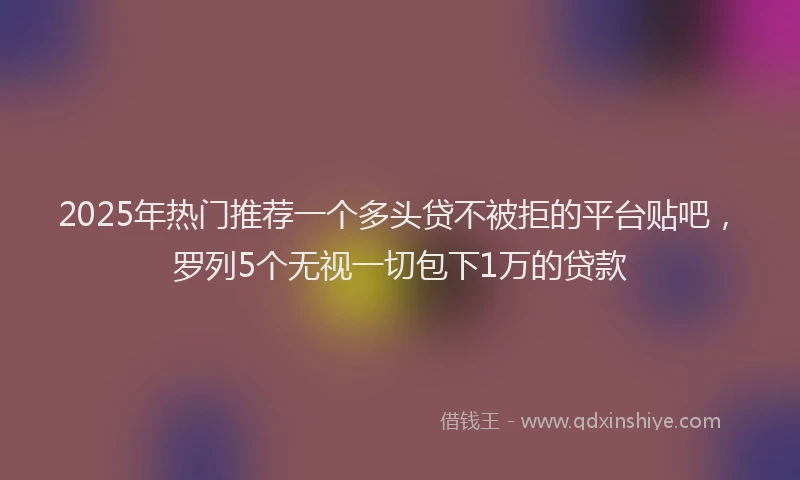 2025年热门推荐一个多头贷不被拒的平台贴吧，罗列5个无视一切包下1万的贷款