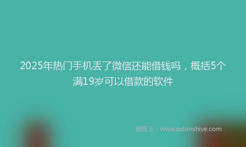 2025年热门手机丢了微信还能借钱吗，概括5个满19岁可以借款的软件