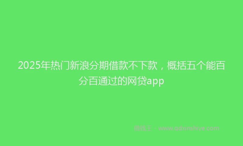 2025年热门新浪分期借款不下款，概括五个能百分百通过的网贷app