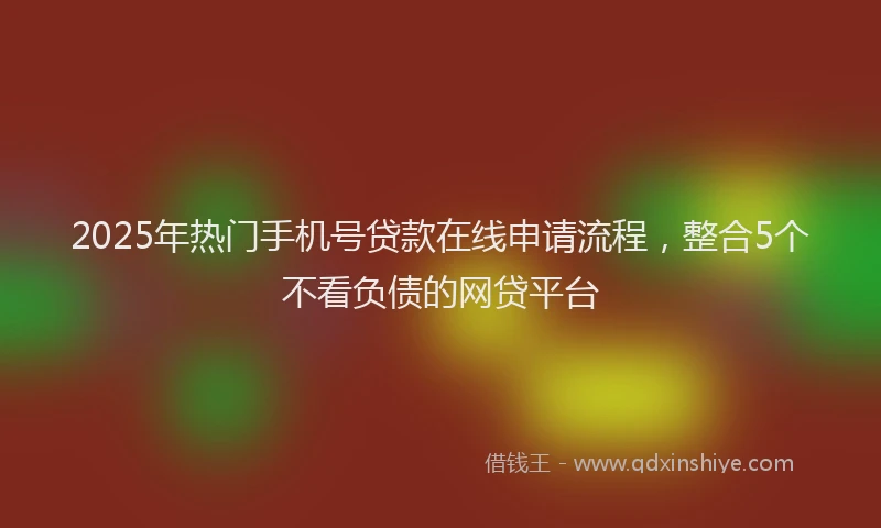2025年热门手机号贷款在线申请流程，整合5个不看负债的网贷平台