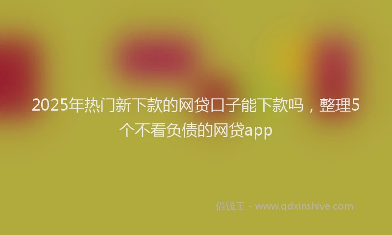2025年热门新下款的网贷口子能下款吗，整理5个不看负债的网贷app