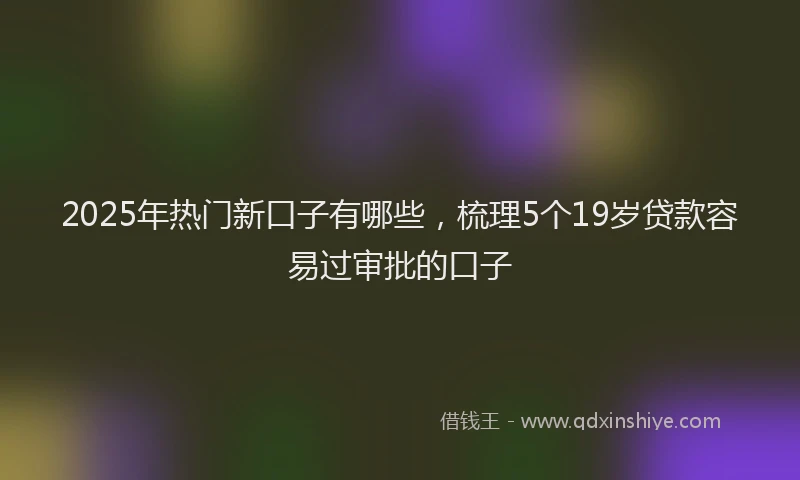 2025年热门新口子有哪些，梳理5个19岁贷款容易过审批的口子
