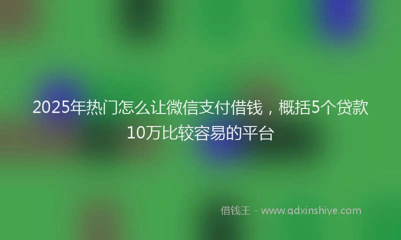 2025年热门怎么让微信支付借钱，概括5个贷款10万比较容易的平台