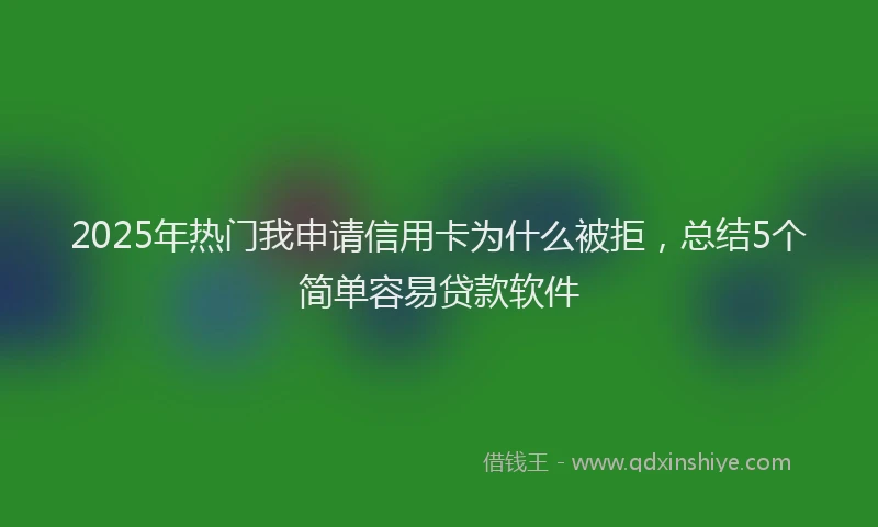 2025年热门我申请信用卡为什么被拒，总结5个简单容易贷款软件