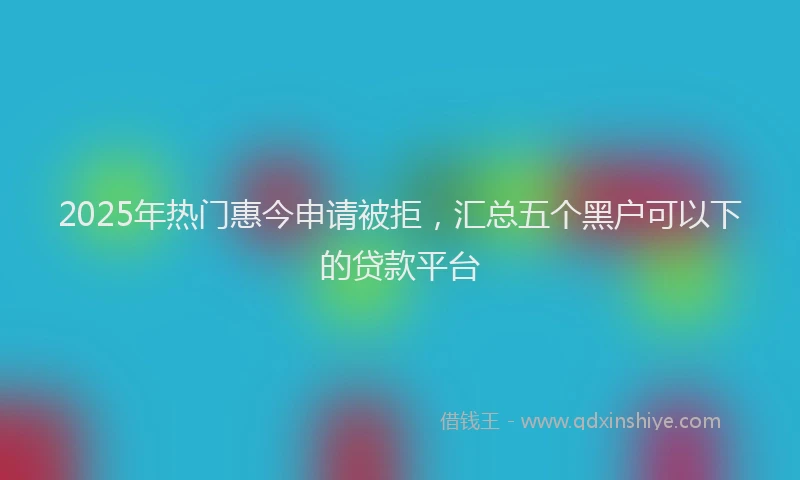 2025年热门惠今申请被拒，汇总五个黑户可以下的贷款平台